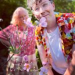 Phil Lester Instagram - inhaling some nature (bryony made this shirt with some fabric we saw in japan!!)