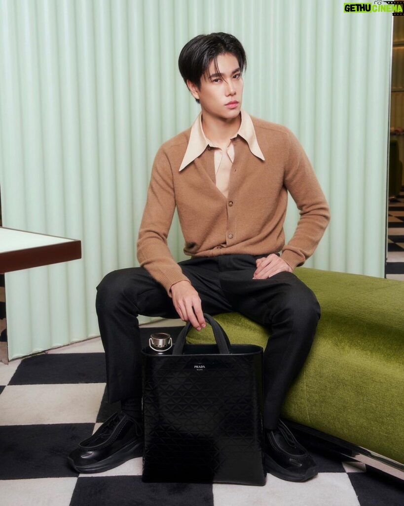 Phuwin Tangsakyuen Instagram - Luxury minimal vibes with @prada #PradaFW23