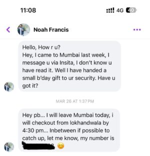 Pia Bajpiee Instagram - THE FACEBOOK DIARY  @noah.francis.75 ..dude I don’t like ppl ending up at my door just like that and following me like this. I warned you so many times.
APRIL2023