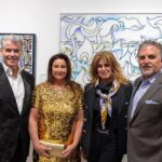 Pierce Brosnan Instagram - At Art Miami with Keely, Pamela Cohen and Nick Korniloff. @OLEA.art #ArtMiami …booth AM409. Thank you for this most memorable time in the company of you all.