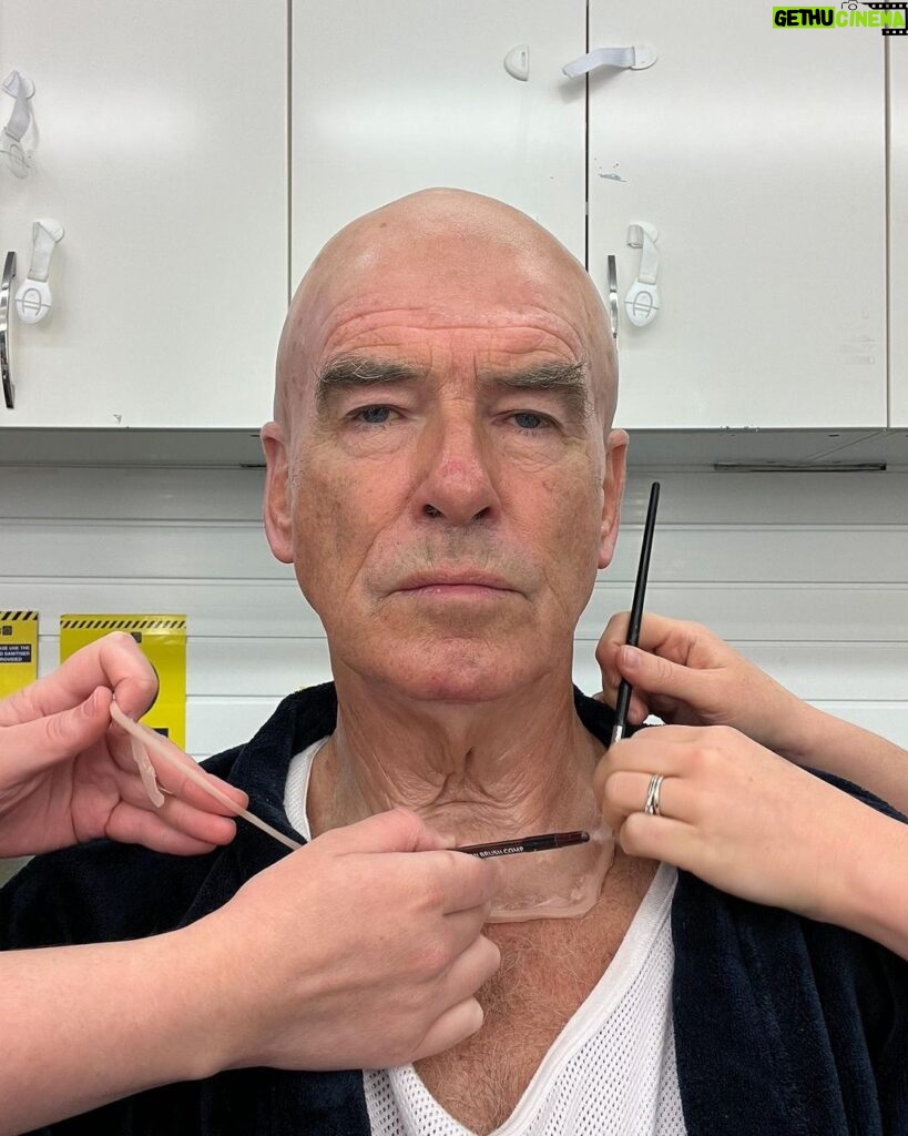 Pierce Brosnan Instagram - “The last Rifleman “ it’s a wrap, what a beautiful dream it all was. Thank you Millennium FX … Neill and Vanessa for creating the look of Artie Crawford. Thank you Sarah, Morgan and Stephan for every day making Artie real before my eyes each morning for two hours. A Meditation of patiences and precision, creation and transformation, you made me believe in Artie. Onwards, always onwards. ❤️💥💥💥🎥🤡😎