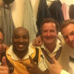 Piers Morgan Instagram – This just popped up in my Facebook memories and brought a lump to my throat… 8yrs ago today, the great Shane Warne helped me finally beat @newick_cc in my annual match against the village, aided by @tinolabertram & @adamhollioake – and this pic was the jubilant dressing room scene afterwards. We partied long into the night. 
We all miss you Warnie! Newick