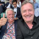 Piers Morgan Instagram - Thommo! What a treat to be at the Test match with the fastest bowler in the history of world cricket, and such a brilliant bloke. Never sledged a batsman. As he just told me: ‘Why tell ‘em you’re going to knock their block off, when they already know?! 🤣 Oval, London