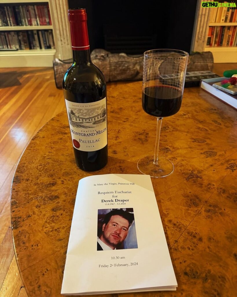 Piers Morgan Instagram - Cheers, Derek. You made life more interesting, challenging and fun for everyone who knew you. What a lovely service. Kate, Darcey and Bill did you proud. RIP.