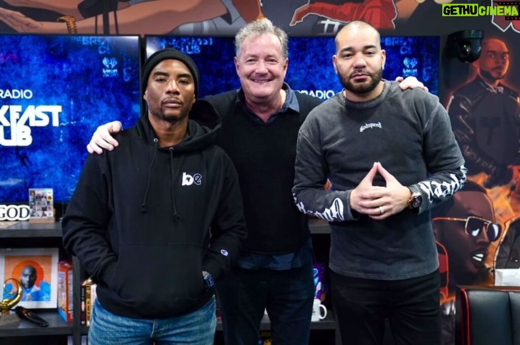 Piers Morgan Instagram - Into the lions’ den… loved appearing on @breakfastclubam with @cthagod @djenvy - thanks for having me, chaps, I enjoyed our debates. Manhattan, New York