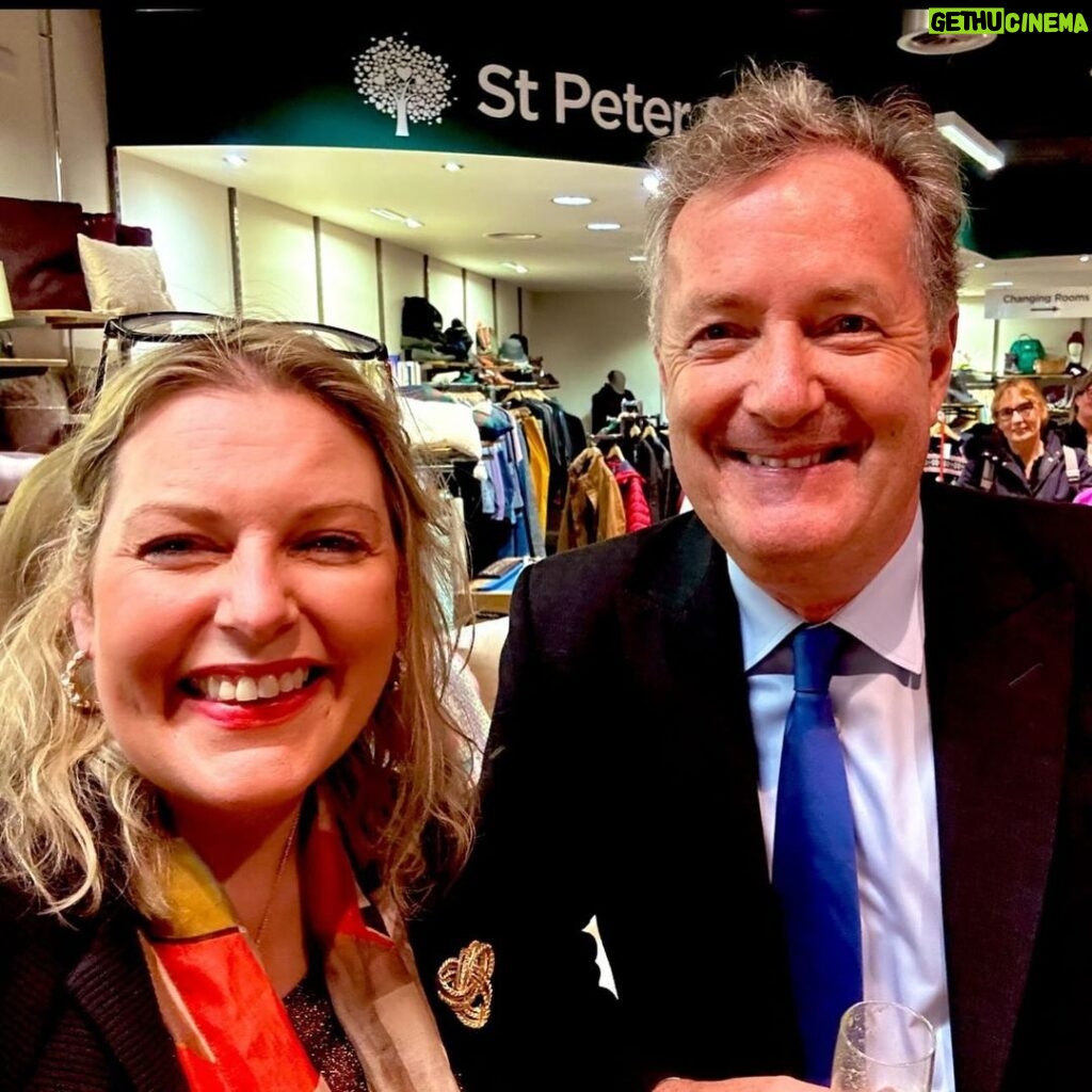 Piers Morgan Instagram - Always been on my bucket list to cut the ribbon to open something… and have to say, I nailed it.. 🤣.. Seriously, it was a great honour to officially launch the new charity shop in Uckfield for the brilliant @stpeterstjames hospice which does wonderful work in East Sussex. Been a patron for many years, and it was great to finally some of the amazing nurses who strive so hard to ensure people meet the end of their lives with such dignity and decency. Also good to meet the local MP @mimsdaviesmp so I could personally harangue her into getting the Govt to contribute a lot more to hospices like St Peter & St James than the derisory amount they currently do. She took it well and promised to look into it. If you’re in the Uckfield area, give the new shop a look, it’s crammed with great stuff and has new inventory every day. Uckfield, East Sussex