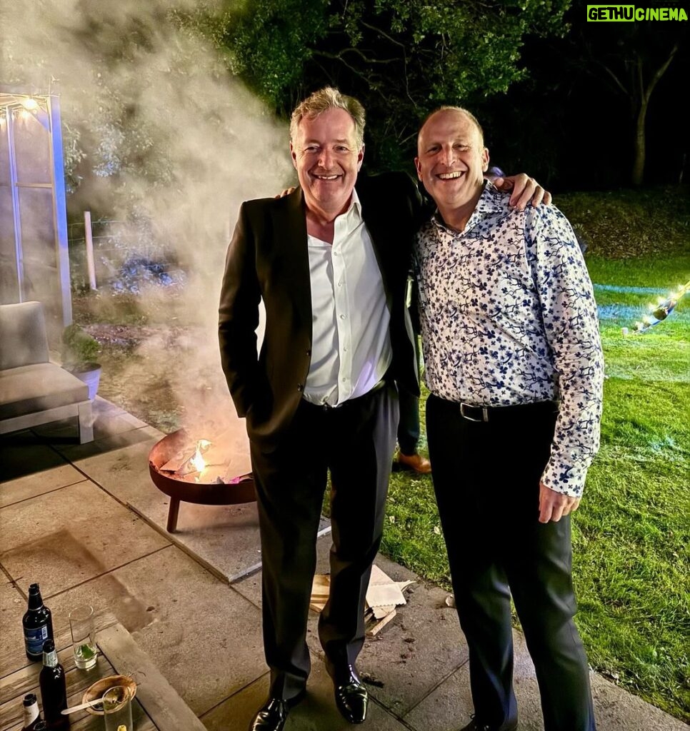 Piers Morgan Instagram - When one of your oldest village mates hits 60 and yet here we both are, still smoking hot. 🔥🤣 Happy birthday, Wardy @malcolm.ward.501 - a finer friend no man could ask for.