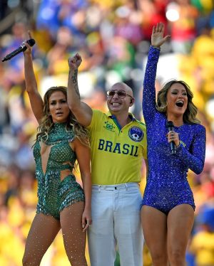 Pitbull Instagram - Throwback to performing at the #WorldCup with @jlo & @claudialeitte ⚽️ What an honor! @fifaworldcup