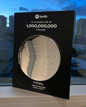 Pitbull Instagram - Billion is the new million 
Thank you for 1,000,000,000 streams on #TimeOfOurLives on @Spotify