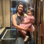 Pooja Banerjee Instagram - Date night ready #MammaAndSana #MammaofSana now waiting for papa @sandeepsejwal to join us 💋💋❤️ #valentines managed to get ready and make Sana ready on time to surprise papa 👴 date night is doubled up for @sandeepsejwal