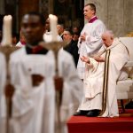Pope Francis Instagram - EN: The Magi set out to seek God, and they found a child of flesh and bone. ES: Los Magos buscan a Dios y encuentran un Niño en carne y hueso. PT: Os Magos procuram Deus, e encontram um Menino de carne e osso. IT: I Magi cercano Dio e trovano un Bambino in carne e ossa. FR: Les Mages cherchent Dieu et trouvent un Enfant en chair et en os. DE: Die Sterndeuter suchen Gott und finden ein leibhaftiges Kind. PL: Mędrcy szukają Boga i znajdują Dzieciątko w ciele i krwi. Basilica di San Pietro in Vaticano