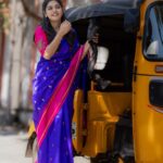 Pranika Dhakshu Instagram - Draped in stories..!!!!! 🍃❤️ Photography @lethal_stark #pranikadhakshu #ammachi #saree #traditional #kanchipuramsaree #grandmothersaree #grandmasaree