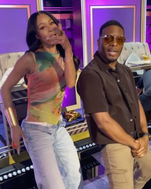 Pretty Vee Instagram - Filming With Twin @dcyoungfly 🤩🎥

- D I Overly Love You & You Are So Inspiring To Us All! 
Real Is Rare, & I Will Always Be Right Here, No ?🧡

- Next, August Will Be Full Of Big Blessings!✨🧡

- I Love You

- The Pretty Victory 💋

MUA: @picaasso 

Hairstylist: @slayedbydalvi