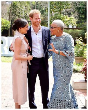 Prince Harry, Duke of Sussex Instagram - Today as they near the end of #RoyalVisitSouthAfrica The Duke and Duchess have been able to spend time with Graça Machel – the politician, humanitarian, and international advocate for women's and children's rights.

Their Royal Highnesses were delighted to be able to meet Graça and her family, and talk about their shared passion for their work on equality and human rights.

Graça, who was married to former South African President and anti-apartheid campaigner Nelson Mandela, was made an honorary British Dame by Her Majesty The Queen for her contributions and services to human rights protection.

#RoyalVisitSouthAfrica

Photo ©️ PA Images