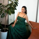 Priyamani Instagram - Feeling cute …might take over the world in this green dress💚💚💚 Outfit : @_anjali_jha_____ Stylist : @stylebyannapurna Team : @i.deekshasetti 📸 : @v_capturesphotography MUH : @pradeep_makeup @shobhahawale #bhamakalapam2❤️