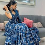 Priyanka Chahar Choudhary Instagram - 💙💙💙 Wearing @aachho x @dinky_nirh