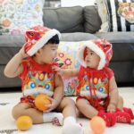 Puttichai Kasetsin Instagram - Happy Chinese New Year 2024 ครับ/ค่ะ พี่ๆ @pjpjpitt @welaand2bros 👦🏻👧🏻🧧🎊🪭🐉😊❤️🍊 ชุดน่ารัก @babylovett_brand