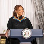 Queen Latifah Instagram – “I’m going to take this in for a moment. This is very surreal. I want to thank the Kennedy Center so much.

Reneé Fleming, I mean, Happy Birthday, that sounds like that? My birthday is March 18, wherever you are pull up! You know? Billy Crystal, my Pisces brother. And Rita Moreno…flirting with Barry Gibb. That’s priceless right there!

I discovered my love of music with my Aunt Angel, and she directed a mass choir and taught them songs. I learned how to teach harmonies and melodies and watched her build these songs into these big, beautiful creations that moved through me when they all sang together. 

Miss Dionne Warwick, you are such an inspiration to me…You showed me that it’s beautiful to sing a beautiful melody that you could pull someone in and capture them. Plus, we from Jersey plus your sons are right. You don’t say no. You show up. Thank you so much.

My partner, Shakim, who believes in everything I want to do. We sit there together, and we create things and ideas, and we figure out how to go for them. He’s my rock. I couldn’t have done any of these things without him because he had to get out there on the front lines and convince people that I could do the things that I said I could do, and we could do it together as well. 

I see some of my heroes in this room. I don’t know if you realize, but if it weren’t for MC Lyte, I would not be doing this. MC. Lyte was, like, 16 years old, rapping, and I saw her on video box, and I was like, “What?! You’re telling me a teenager like me can speak like that, can be bold like that, can be beautiful and brave like that? I must do that!”

Finally, I would not be here without my family. They are the foundation of who I am. They showed me how to have love for one another, have respect, how to be brave, and move throughout the world. 

I live my life in the moment. That’s the only way I can get through. What I do is to be right there when I’m doing it and just be present and I’m in this right now. I don’t know what I’m gonna think about this tomorrow or what happened yesterday, but right now I’m here with you in this moment, and I’m so very grateful.”

📸 @scottsuchman