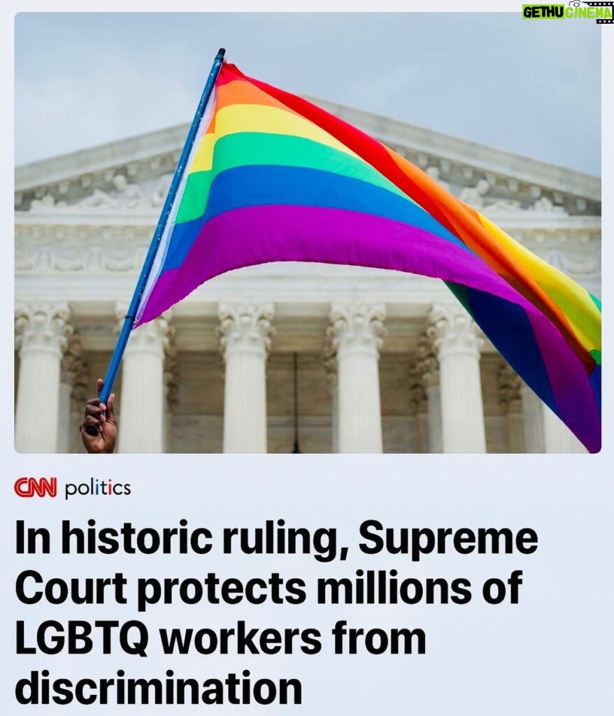 Queen Latifah Instagram - A Great Day for the Community!!! All biased discrimination is wrong. I’m glad the Supreme Court was able to discriminate between right and wrong as it pertains to this law!