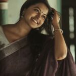 Rachitha Mahalakshmi Instagram - 💜💜💜💜💜nd my love for saree is always immense..... 💜💜💜💜💜💜 : @saranjphotography