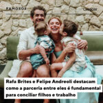 Rafa Brites Instagram - A vida é feita de combinados. Fazemos acordos no trabalho, com nossos pares, com nossos filhos, em busca de um equilíbrio bom para todos. E fica mais fácil quando encontramos alguém que tem sintonia conosco, não é? Na casa de Rafa Brites e Felipe Andreoli, tudo é feito assim, com parceria e respeito. Para fazer a vida funcionar, os pais dos pequenos Rocco, 6 anos, e Leon, 1, já perceberam que precisam da participação um do outro, sem esquecer que cada um da família tem seu próprio ritmo. Para Andreoli, a rotina previsível com os meninos é fundamental. Por isso, no comando do Globo Esporte, ele consegue uma agenda de trabalho que permite ter janelas de tempo para ficar só com os filhos. “É o momento que eles ainda gostam muito de estar com a gente, né? Sei que daqui a pouco não vão querer mais estar o tempo inteiro junto”, conta o jornalista, de 43 anos. Já Rafa, dona de uma agenda mais dinâmica, percebeu que, mesmo com sua experiência na TV, era mais do que uma apresentadora. Tornou-se influenciadora de jornadas, como ela mesmo define, e hoje segue inspirando mulheres com suas palestras e textos. Juntos há 13 anos, o casal sabe que só dá para construir um lar saudável se todos que o compõem, filhos e pais, forem respeitados em suas jornadas individuais, gostos e desejos. E, no meio disso tudo, também dá para pensar em quem são Rafa e Felipe para além de serem pais. Em uma conversa sincera com a CRESCER, Rafa e Felipe falam sobre a harmonia na rotina, escolhas, a exposição nas redes sociais e compartilham os ensinamentos que a parentalidade trouxe. “A gente aprende a ser pai simplesmente indo, né?”, conclui Andreoli. 📲Leia a entrevista completa com Rafa Brites (@rafabrites) e Felipe Andreoli (@andreolifelipe) clicando no link da bio ou stories #famosos #filhos #familia #maternidade #paternidade