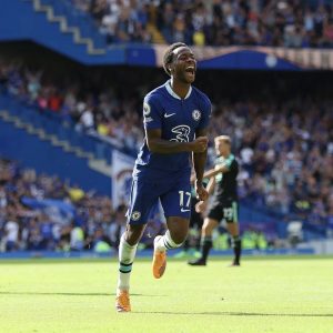 Raheem Sterling Instagram - Priceless feeling to score in front of you all and get 3 huge points 💙 Great performance from the boys