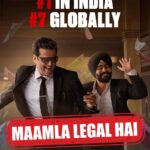 Ravi Kishan Instagram – #MaamlaLegalHai trending at #1 in India & #7 Globally! So grateful for the incredible response on our show! Jaaiye, dekhiye only on @netflix_in👨‍⚖✨