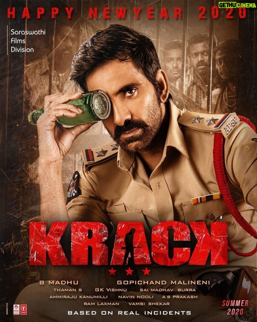 Ravi Teja Instagram - HAPPY NEW YEAR!! #KRACK