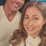 Raya Abirached Instagram - It doesn't get better than you @therock !!!! #BlackAdam is out Oct 20th, you guys can rush in :) Don't miss a FULL special episode next on #ScoopWithRaya PS: yes, matching outfits hahaha, pure coincidence! @blackadammovie @warnerbrosme @mbc2insta