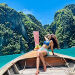 Reba Monica John Instagram - No pictures can do justice to the beauty that this island beholds. Phi phi - you’ve given us the memories for a lifetime and to have experienced this magic with my most favourite girls, couldn’t have asked for anything better 🌊💙 #phiphiisland #thailand #girlstrip #bestfriends #memoriesforlife #gratefulheart #breathtaking #humbled Pileh Lagoon - Phi Phi Islands