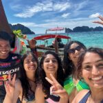 Reba Monica John Instagram - No pictures can do justice to the beauty that this island beholds. Phi phi - you’ve given us the memories for a lifetime and to have experienced this magic with my most favourite girls, couldn’t have asked for anything better 🌊💙 #phiphiisland #thailand #girlstrip #bestfriends #memoriesforlife #gratefulheart #breathtaking #humbled Pileh Lagoon - Phi Phi Islands
