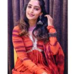 Reba Monica John Instagram - Dressed in ethnic Rust for Samajavaragamana, releasing tomorrow! 🤩 June 29th Been hearing amazing reviews for our premiere shows, so grab your tickets and don’t miss it in theatres near you 💥 Hair @prakash_kasara Pictures @akash.manda #june29 #samajavaragamana #telugucinema #debutante #cantkeepcalm #savethedate Hyderabad