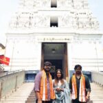 Reba Monica John Instagram - Samajavaragamana Ahvaana Yaatra - had the opportunity to visit the Annavaram temple, interact with super energetic college kids and the press! Super hectic yet successful day. Samajavaragamana in theatres from June 29th ✨ Hair @prakash_kasara 📸 @akash.manda 💄 yours truly #samajavaragamana #june29th #debutante #telugucinema #needyourlove #putmyheartinit #fingerscrossed