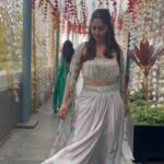 Reba Monica John Instagram - This outfit deserves a reel cause it’s So beautiful…so elegant… no? 😋 easy breezy just like meee. Wearing @anushareddy.couture Styled by @stylebyannapurna 🫶 #weddingseason #outfitoftheday #fitcheck #pastelaesthetic #detailing #vibecheck