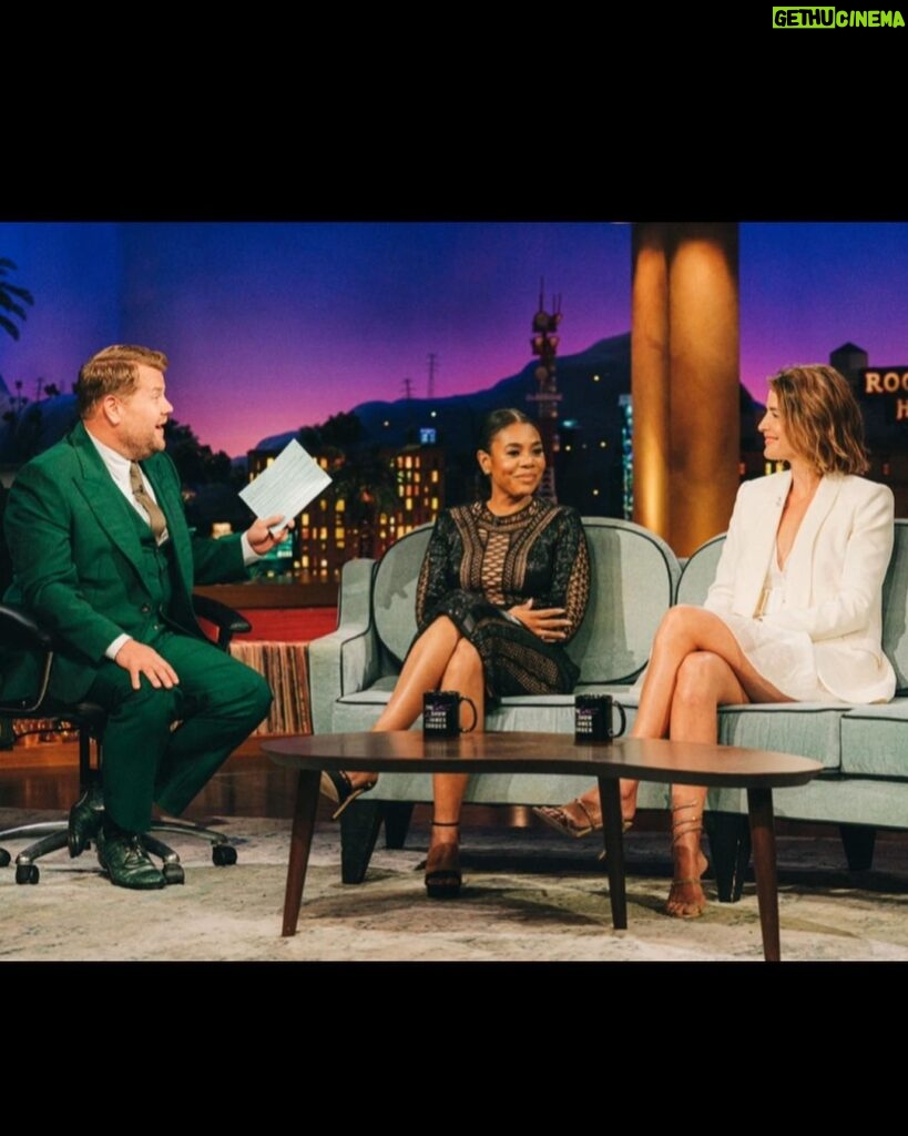 Regina Hall Instagram - Thank you for having me @j_corden @latelateshow And for the look @lewinadavid @realsabinejean @edmondalison