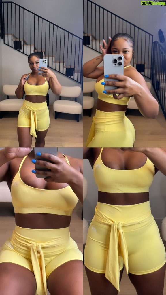 Reginae Carter Instagram - GRWM✨ It’s so many ways you can Rock Our “Lemon Twist” Set 😍 Which One is Your Fave ❔