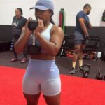 Reginae Carter Instagram - I know I’m teasing y’all but @whyifitin have some dope new sets coming soon 🔥🔥🔥 @wnmstudiossmyrna @teamweightnomore Gym class really kicked my ass lol ! I regret my breaks every time 😅
