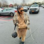 Reginae Carter Instagram - Rainy Dayzz 💧 Sweatsuit @eregant_clothing 🤎