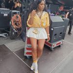 Remy Ma Instagram - Central Park/CNN Vibes☀️ 🤍💛Jacket, purse, socks from #Fendi Boots from #Chanel Skirt from @MsBlingMiami Sidebar: It was sooo hot my socks slid down but when I left my hotel they looked how they look in the last photo Double Sidebar: ain’t no double sidebar today; ain’t got sh*t else to say #RemyMa
