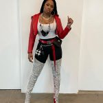 Remy Ma Instagram - SavagexRemy #RemyMa Sidebar: I swearrrr when I be laying out my clothes it don’t be seeming like too much accessories but looking at the pics I probably coulda left 1 or 2 in the closet...but f*ck it😈Geminis are known for being extra! Jacket @DanielsLeather Boots : Louboutin Belt : Off-white Bag with coin purses: Chanel Mask: MCM Leggings: Spanx Tank top: Wolford