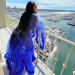Remy Ma Instagram - “Big General Robe” from @kakez_by_kokokakez Sidebar: the blue pasties I got are 🔥 too but y’all KNOWWW I’m not showing all that; I’m already pushing it too far ☺️ QUICK BACKSTORY: Sooo... I never met @kokokakez but for years she has liked my posts and/ or leaves positive comments that I happen to see, so I started following her. When I tell y’all this lady ALWAYS got a hustle and on her grind I mean ALWAYS... from selling drinks , to selling dinners, to selling cans of Lysol when NOBODY had none, to collecting toys for unfortunate children, she be tryna make it happen. But she lives in & was only working in the Baltimore area. I told myself when she gets something I can buy that I’m going to support ...and here we are on this balcony in this robe with a suitcase of other pretty stuff that I can’t wait to wear. I’ve bought La Perla, Agent Provocateur, and all the other fancy lingerie brands before but none of them felt as special as this - it was the heartfelt note she sent thanking me for my order, for me😍 Moral of the story is -support black-owned business, support your friends, support entrepreneurs... u never know what it takes for them to NOT do something crazy to make ends meet🙏🏽 #RemyMa