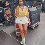 Remy Ma Instagram - Central Park/CNN Vibes☀️ 🤍💛Jacket, purse, socks from #Fendi Boots from #Chanel Skirt from @MsBlingMiami Sidebar: It was sooo hot my socks slid down but when I left my hotel they looked how they look in the last photo Double Sidebar: ain’t no double sidebar today; ain’t got sh*t else to say #RemyMa