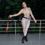 Remy Ma Instagram - Burremy , I mean Burberry 🤎❤️🤍🖤 Sidebar: Giving very much Lara Croft Double Sidebar: This 5 strand floor-length Ombré braid though 🔥 #RemyMa