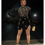 Remy Ma Instagram - Beautiful outfit for a beautiful occasion 🥰 Thank u to the amazing @BevySmith for inviting me to the most amazing dinner ever!! So many smart, talented, powerful, black women in one room💜 I learned so much; u r an inspiration Bev💋@BET Hair by @moochhair 🚺 Makeup by @koreankandy 🚺 Dress by @angelbrinks 🚺 Shoes by @iamjenniferle 🚺 Sidebar: I’m in the room where it happens #IYKYK Double Sidebar: 😁 #Reminisce #RemyMa