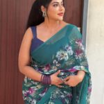 Reshma Pasupuleti Instagram - Focus on improving yourself, not proving yourself #selfcare #lovelige thank you @dharaniofficialpage @jewelhub_chennai for the saree & jewelry awesome styling 🫰