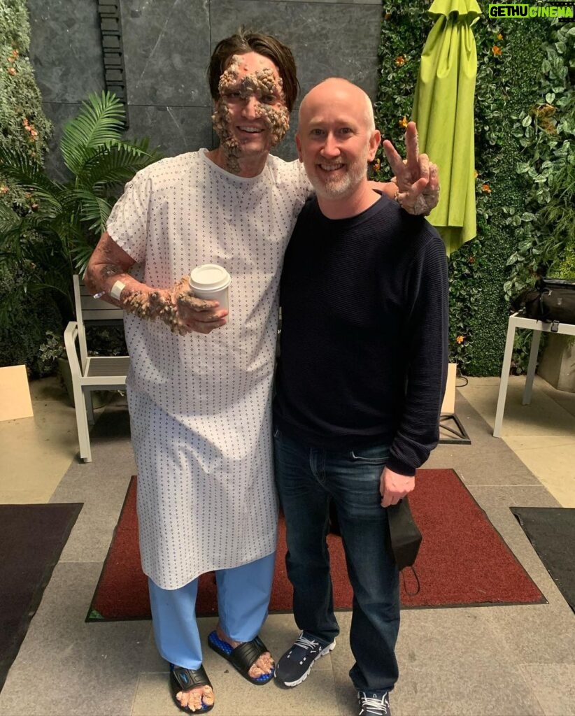 Richard Harmon Instagram - Thanks to everyone involved with @thegooddoctorabc for having me tonight, working with all of you was a delight. It’s a rarity for me to play a beacon of positivity like Eddie, he was truly a pleasure. Special shout out to our Director Gary Hawes and the unbelievable make up team at @mastersfxstudios, you shouldered so much of the transformation that Eddie was.