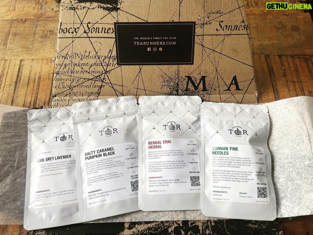 Richard Harmon Instagram - My beautiful friends @jewelstaite and @charlieritchie sent me all this beautiful tea from their company @tearunners! If you love tea or love others that love tea and also love you and or tea in any order that pleases you. Get on this.