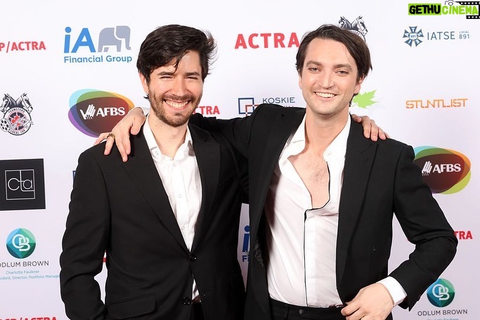 Richard Harmon Instagram - Thank you to the @ubcp_actra awards for a fantastic night and congratulations to the winners and all the other nominees. Also thanks to my brother @davidturkolol for being my date.