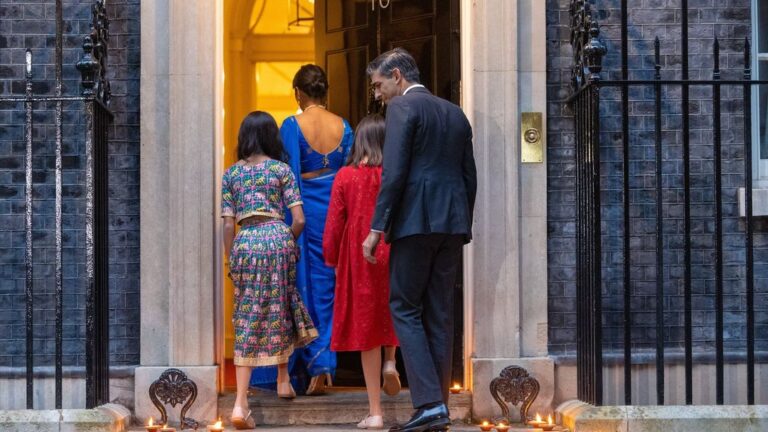 Rishi Sunak Instagram - A special moment for me to be celebrating Diwali with my family on the steps of No.10. Happy Diwali to everyone celebrating here in the UK and around the world!