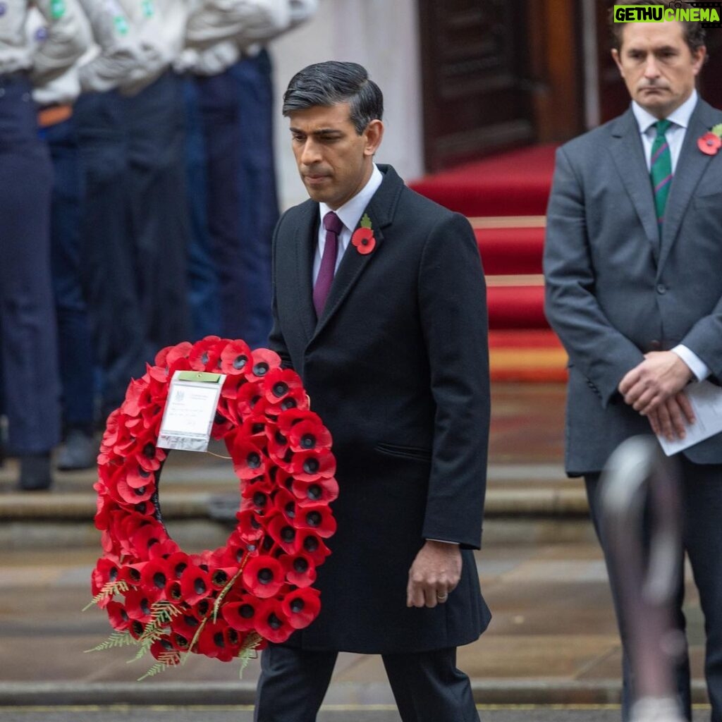 Rishi Sunak Instagram - We will remember them. Today, and always. Cenotaph, Whitehall